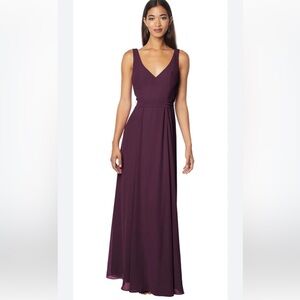 LEVKOFF BY BILL LEVKOFF BRIDESMAID BURGUNDY DRESS SIZE 10